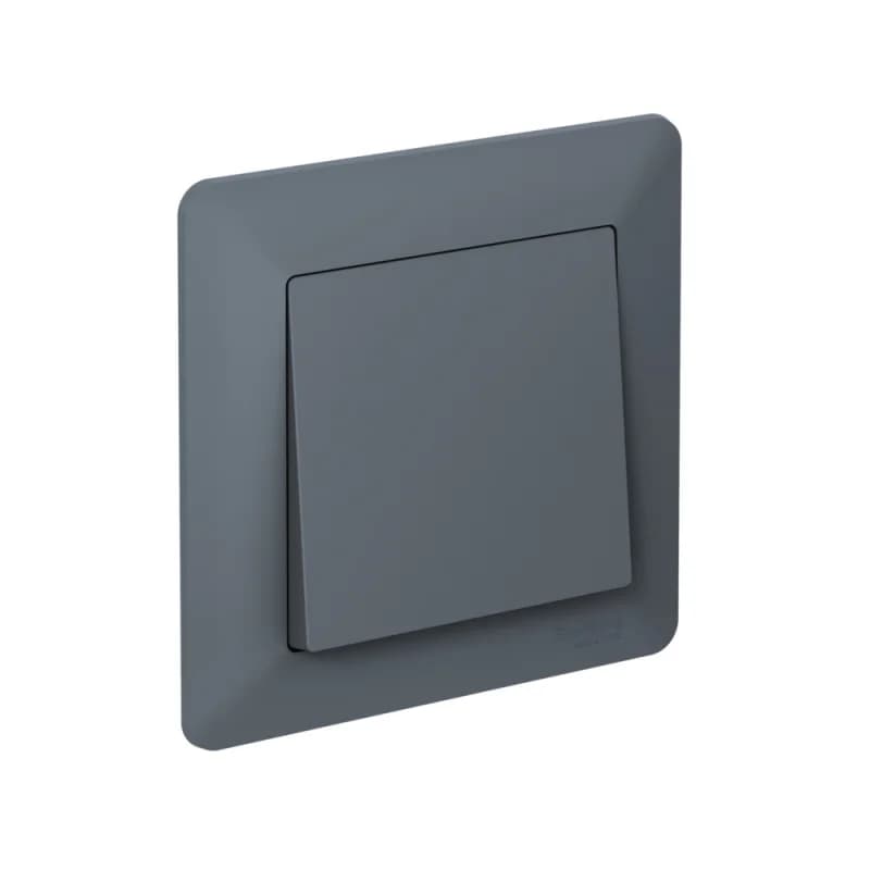 Рамка одинарная Schneider AtlasDesign AIR, грифель-дымчатый черный