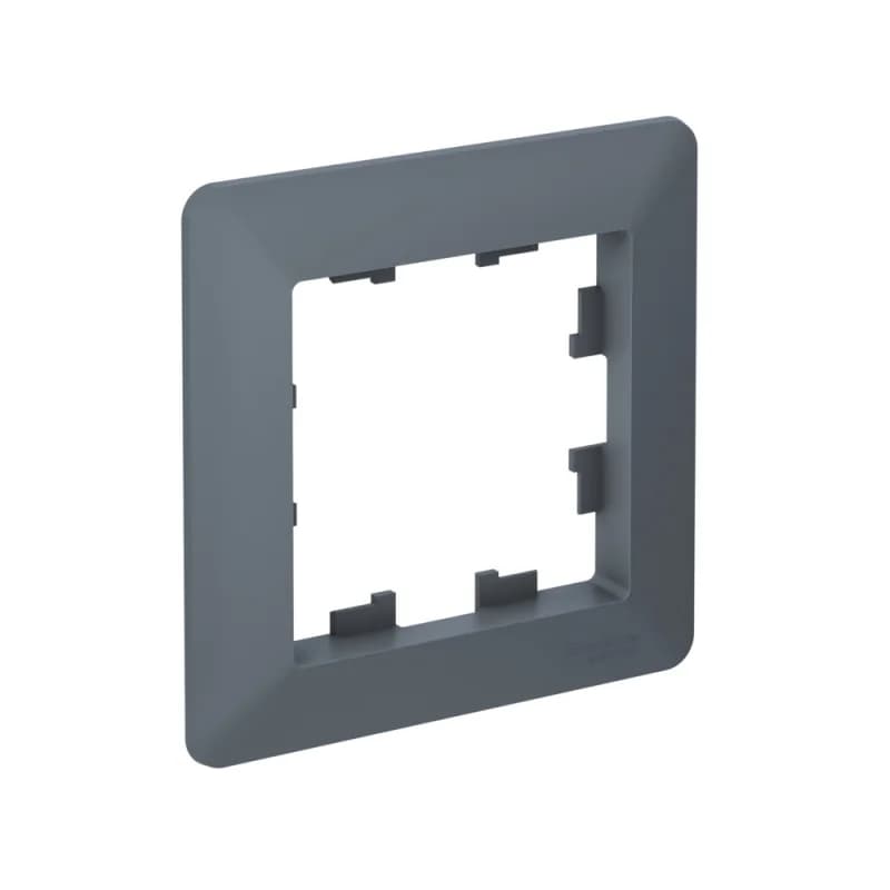 Рамка одинарная Schneider AtlasDesign AIR, грифель-дымчатый черный