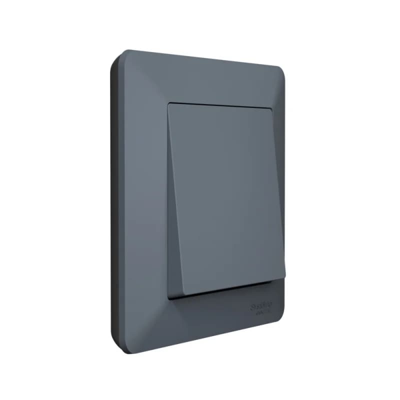 Рамка одинарная Schneider AtlasDesign AIR, грифель-дымчатый черный