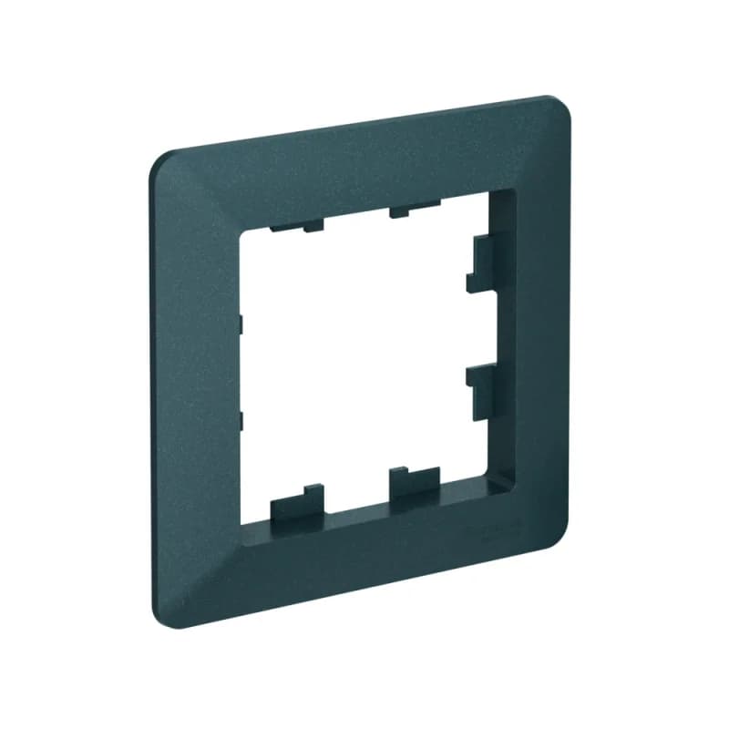Рамка одинарная Schneider AtlasDesign AIR, изумруд-дымчатый черный