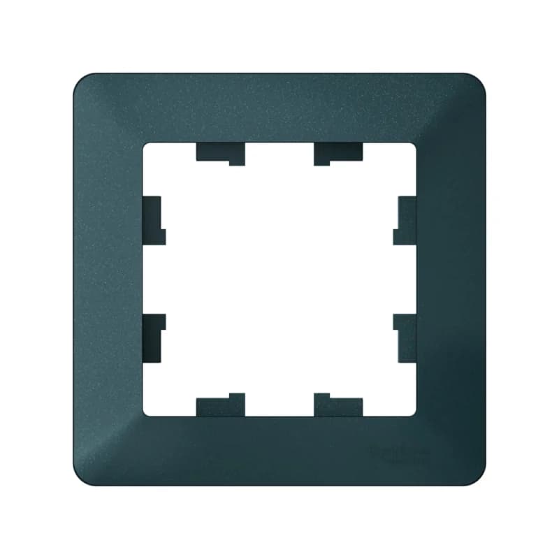 Рамка одинарная Schneider AtlasDesign AIR, изумруд-дымчатый черный