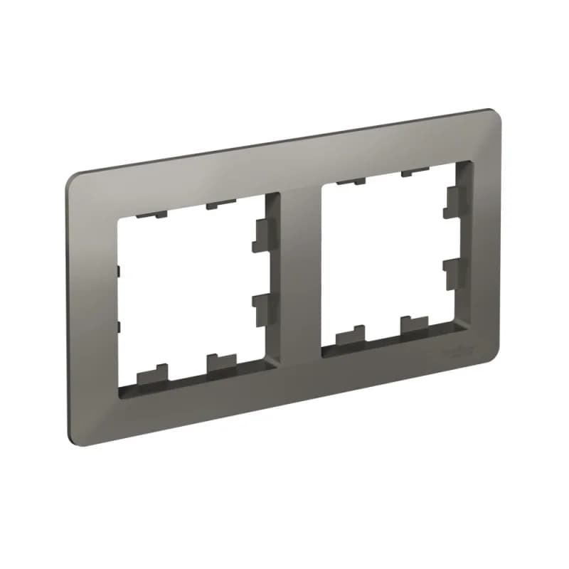 Рамка двойная Schneider AtlasDesign AIR, универсальная, белый-дымчатый белый, сталь