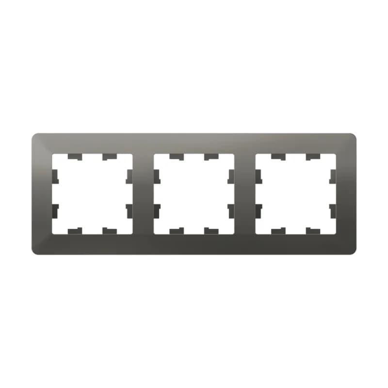 Рамка тройная Schneider AtlasDesign AIR, универсальная, белый-дымчатый белый, сталь