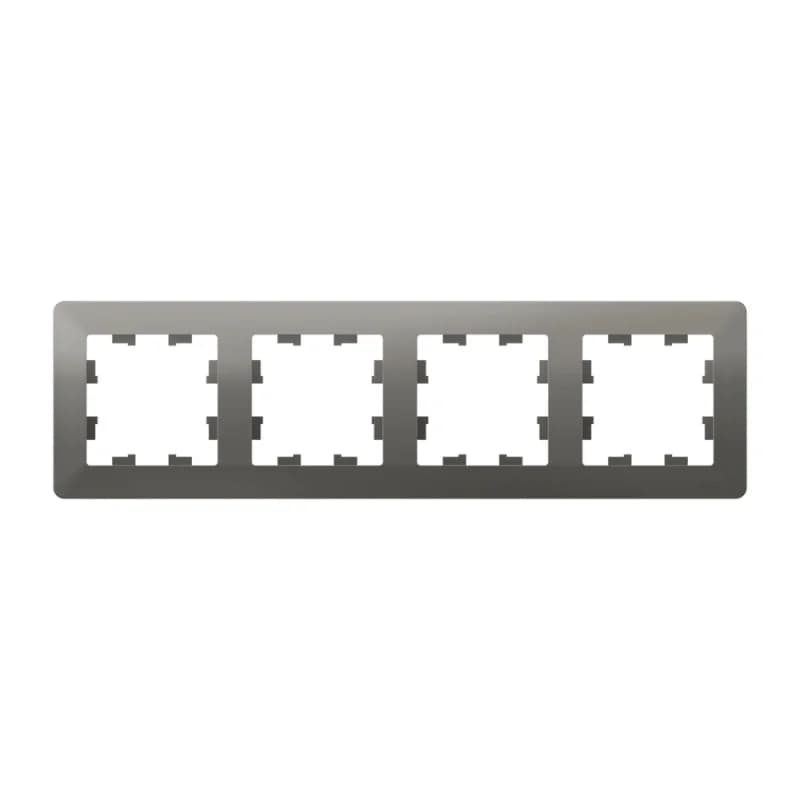 Рамка четверная Schneider AtlasDesign AIR, универсальная, белый-дымчатый белый, сталь