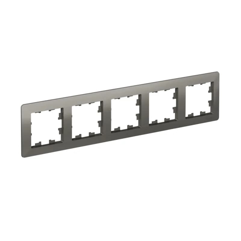 Рамка пятерная Schneider AtlasDesign AIR, универсальная, белый-дымчатый белый, сталь