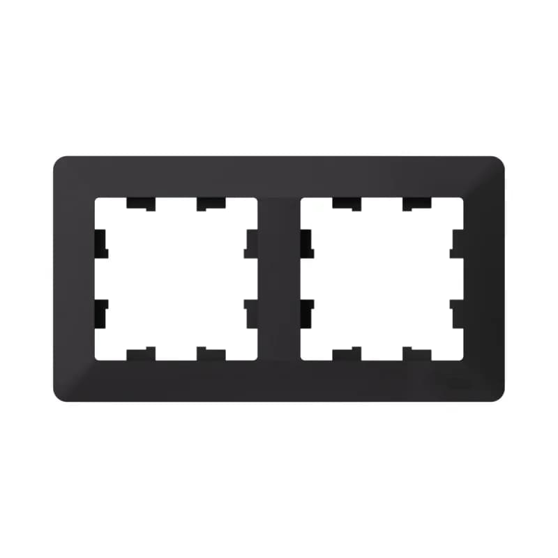 Рамка двойная Schneider AtlasDesign AIR, универсальная, белый-дымчатый белый, карбон