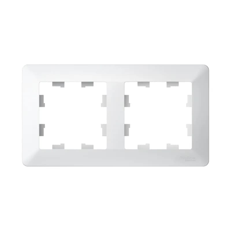 Рамка двойная Schneider AtlasDesign AIR, универсальная, белый-дымчатый белый, лотос