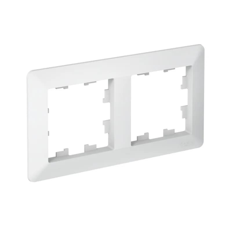 Рамка двойная Schneider AtlasDesign AIR, универсальная, белый-дымчатый белый, лотос