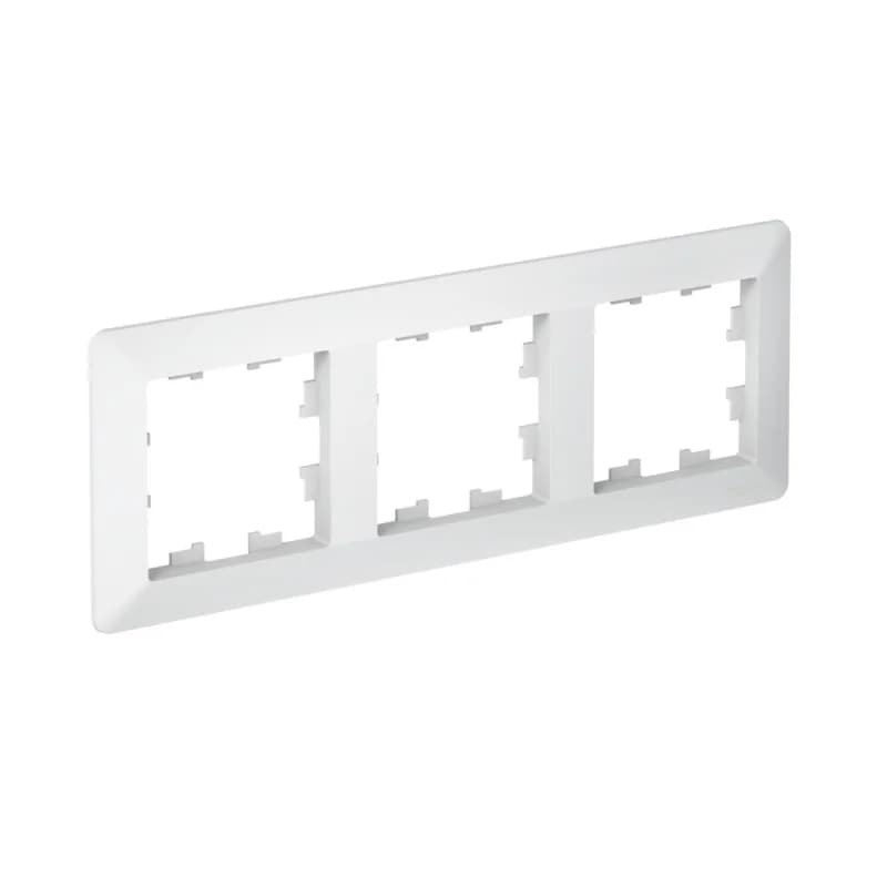 Рамка тройная Schneider AtlasDesign AIR, универсальная, белый-дымчатый белый, лотос