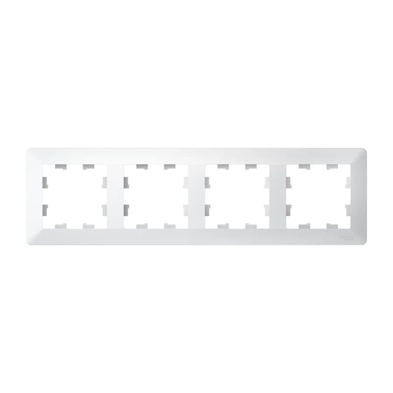 Рамка четверная Schneider AtlasDesign AIR, универсальная, белый-дымчатый белый, лотос