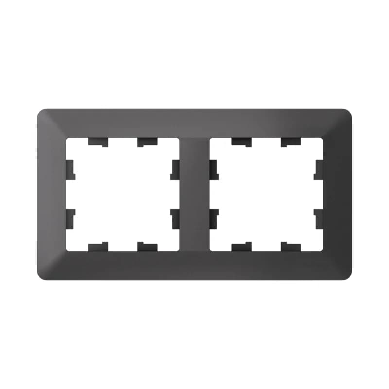 Рамка двойная Schneider AtlasDesign AIR, универсальная, белый-дымчатый белый, базальт