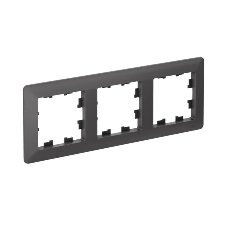 Рамка тройная Schneider AtlasDesign AIR, универсальная, белый-дымчатый белый, базальт