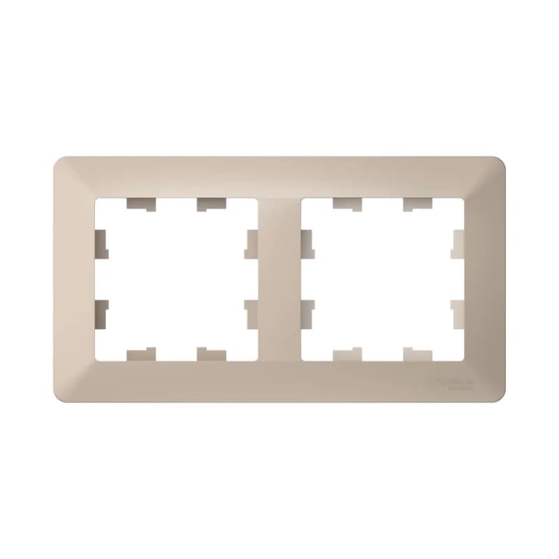 Рамка двойная Schneider AtlasDesign AIR, универсальная, белый-дымчатый белый, песочный