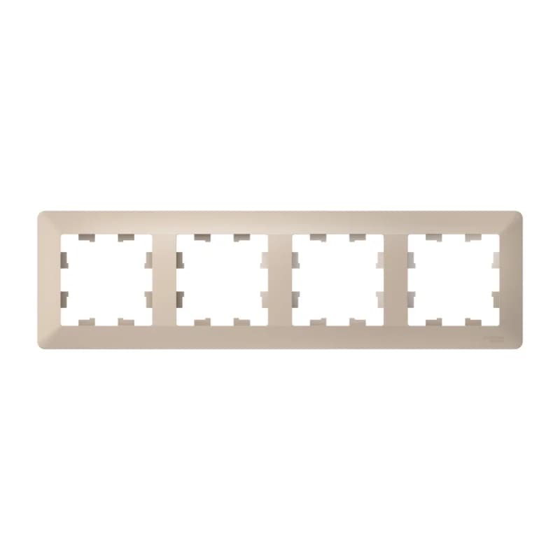 Рамка четверная Schneider AtlasDesign AIR, универсальная, белый-дымчатый белый, песочный