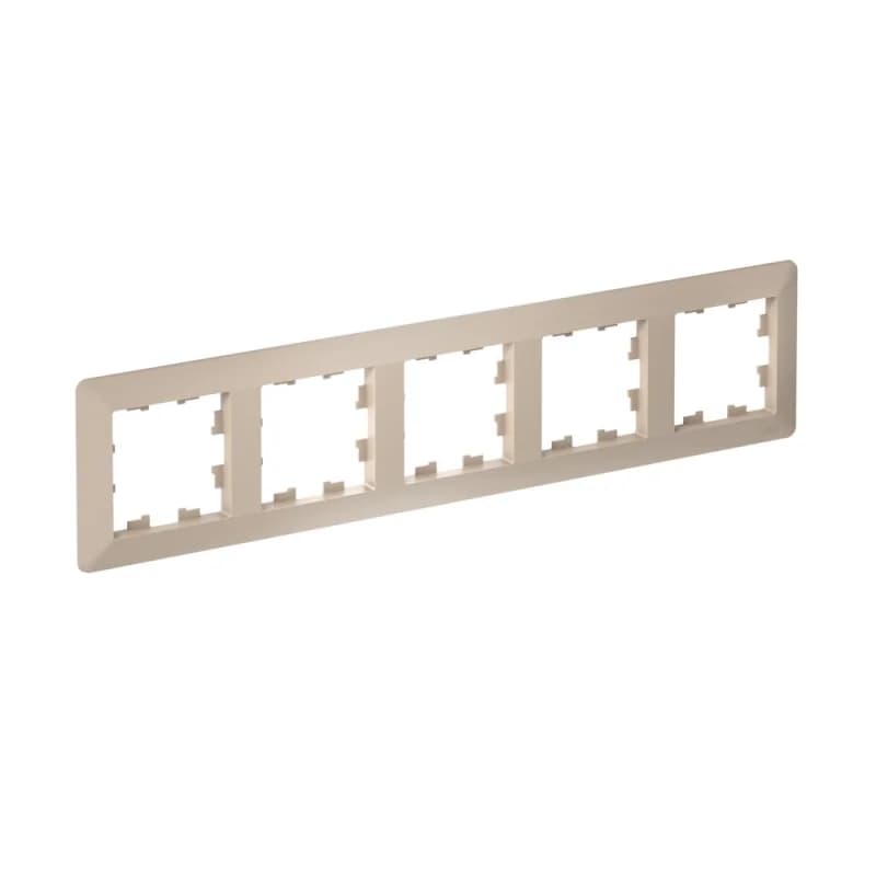 Рамка пятерная Schneider AtlasDesign AIR, универсальная, белый-дымчатый белый, песочный