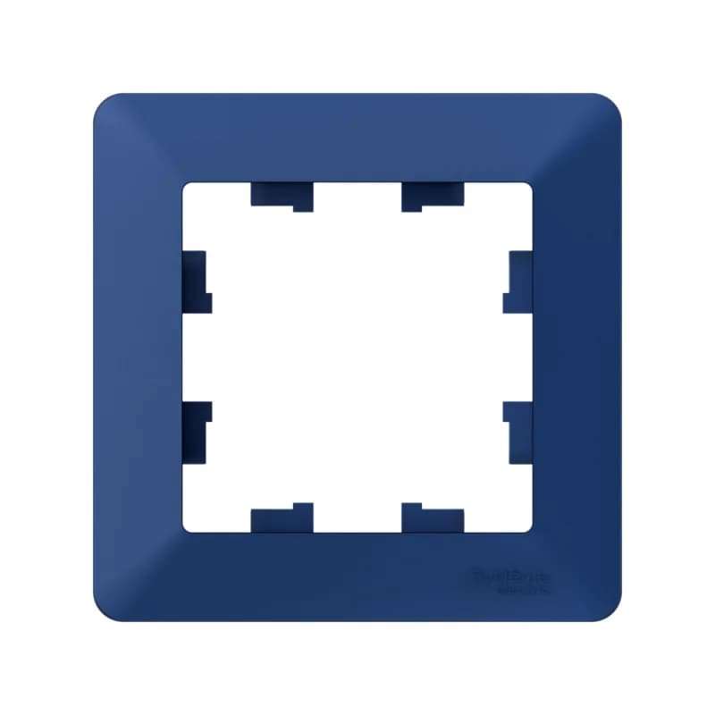 Рамка одинарная Schneider AtlasDesign AIR, белый-дымчатый белый, аквамарин