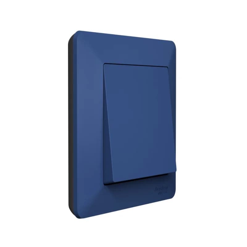 Рамка одинарная Schneider AtlasDesign AIR, белый-дымчатый белый, аквамарин