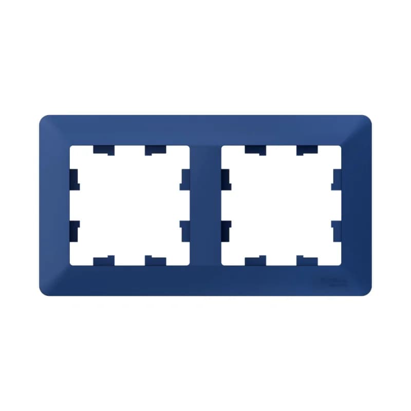 Рамка двойная Schneider AtlasDesign AIR, универсальная, белый-дымчатый белый, аквамарин