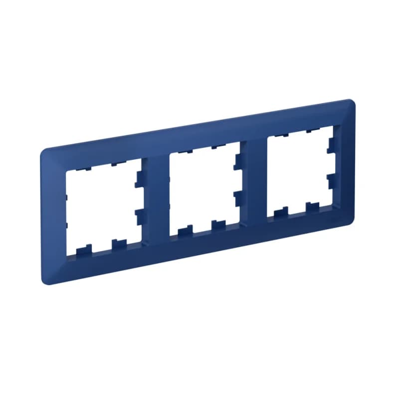 Рамка тройная Schneider AtlasDesign AIR, универсальная, белый-дымчатый белый, аквамарин