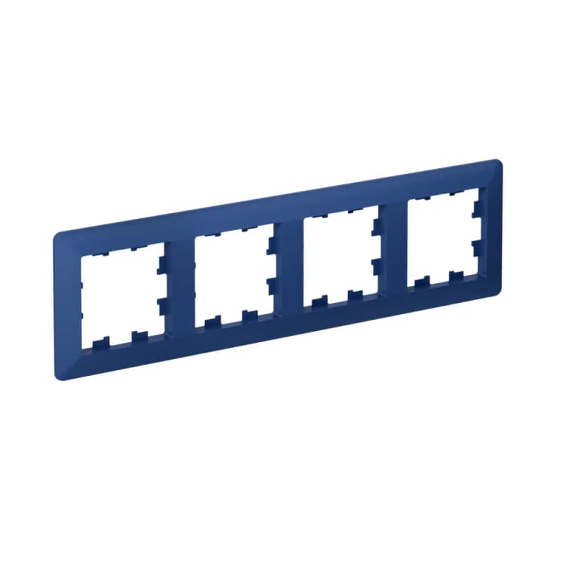 Рамка четверная Schneider AtlasDesign AIR, универсальная, белый-дымчатый белый, аквамарин