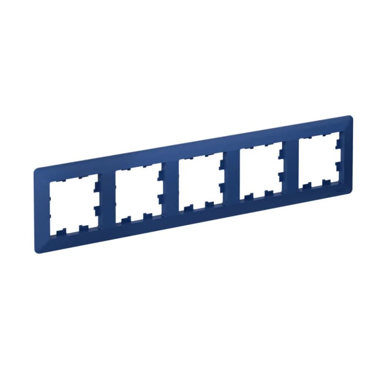 Рамка пятерная Schneider AtlasDesign AIR, универсальная, белый-дымчатый белый, аквамарин