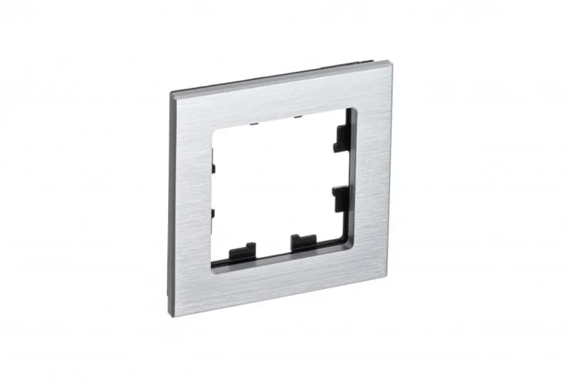 Рамка одинарная Atlasdesign Nature, серебро металл