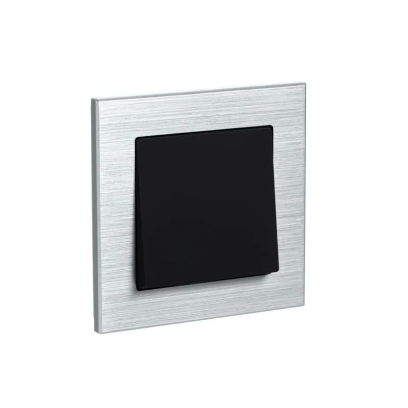 Рамка одинарная Atlasdesign Nature, серебро металл