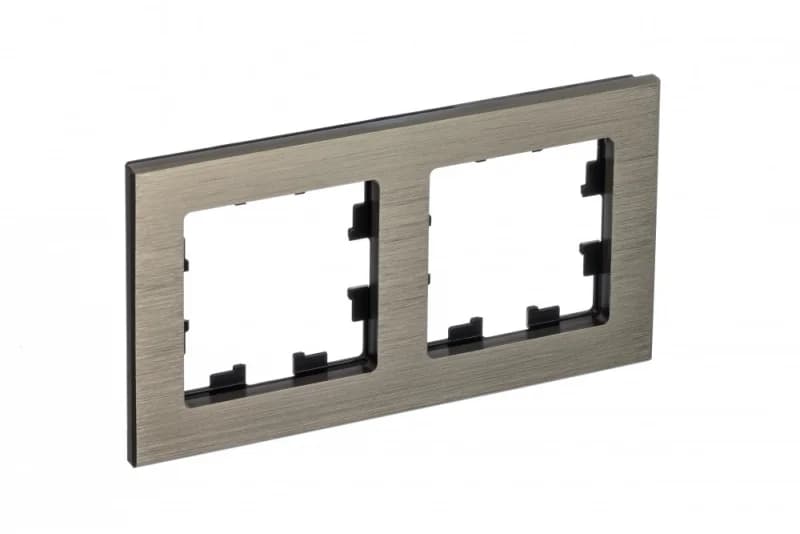 Рамка двойная Atlasdesign Nature, латунь металл