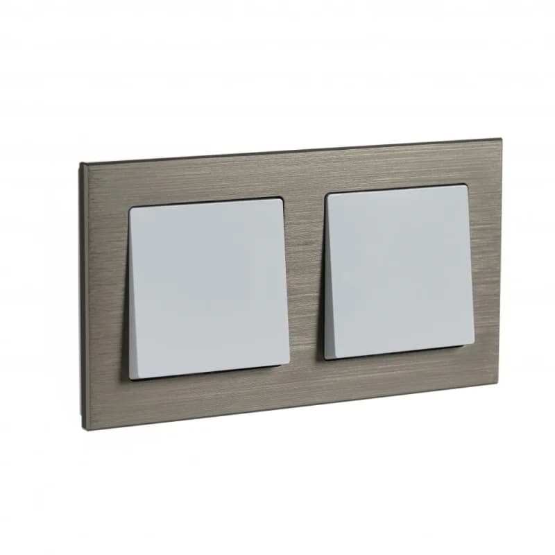 Рамка двойная Atlasdesign Nature, латунь металл