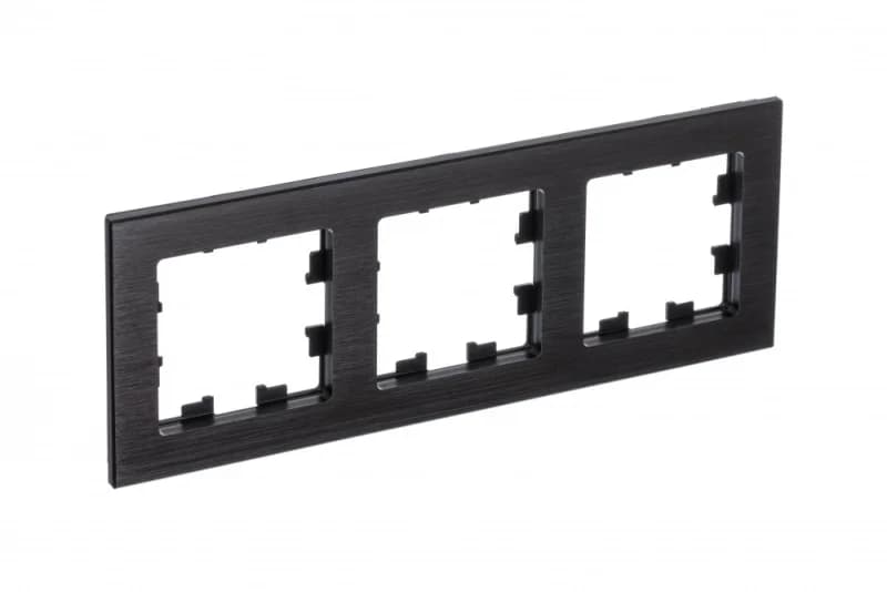 Рамка тройная Atlasdesign Nature, оникс металл