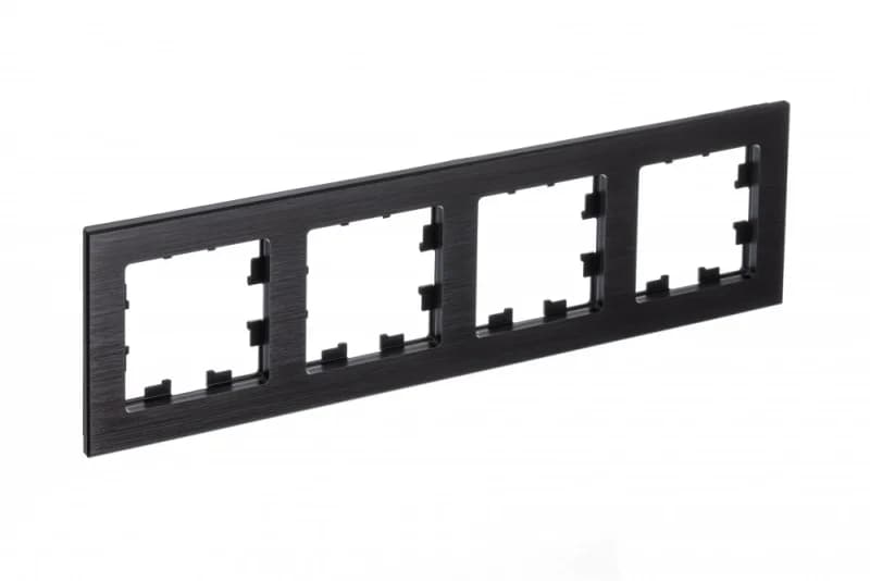 Рамка четверная Atlasdesign Nature, оникс металл