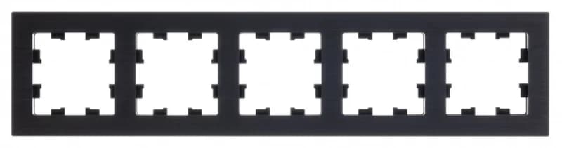 Рамка пятерная Atlasdesign Nature, оникс металл