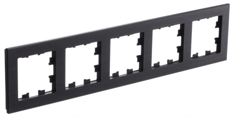 Рамка пятерная Atlasdesign Nature, оникс металл