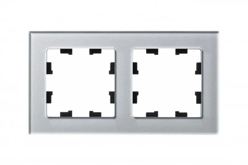 Рамка двойная Atlasdesign Nature, алюминий стекло