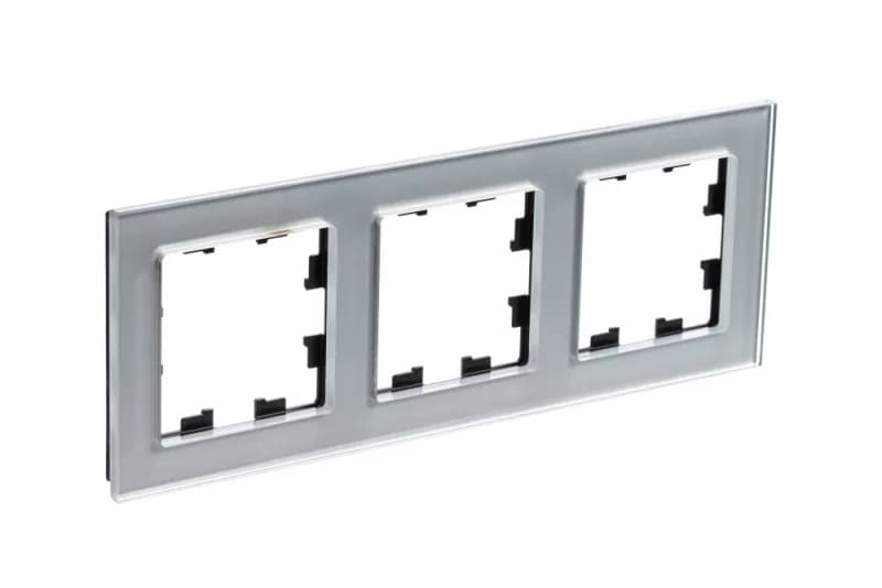 Рамка тройная Atlasdesign Nature, алюминий стекло