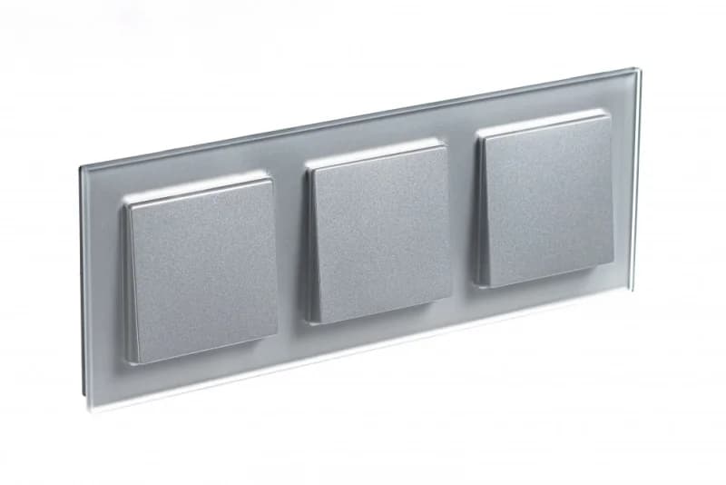 Рамка тройная Atlasdesign Nature, алюминий стекло