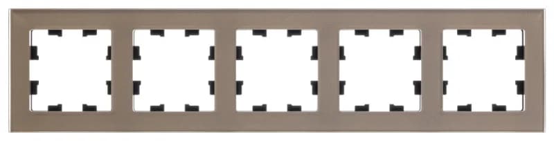 Рамка пятерная Atlasdesign Nature, шампань стекло