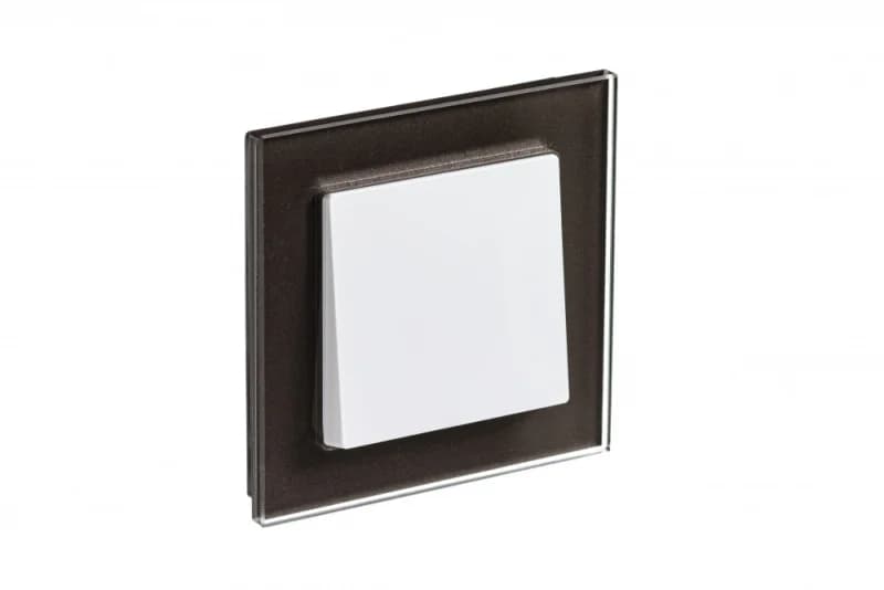 Рамка одинарная Atlasdesign Nature, мокко стекло