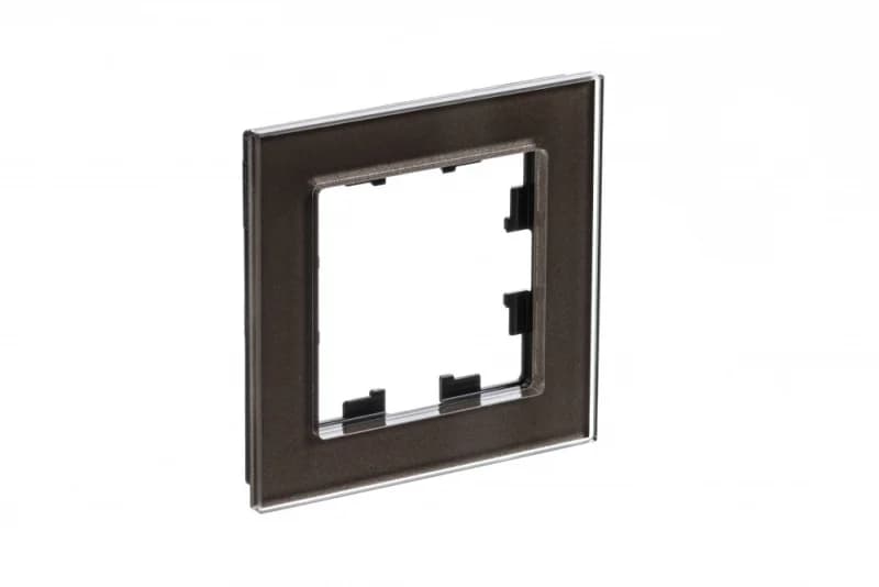 Рамка одинарная Atlasdesign Nature, мокко стекло