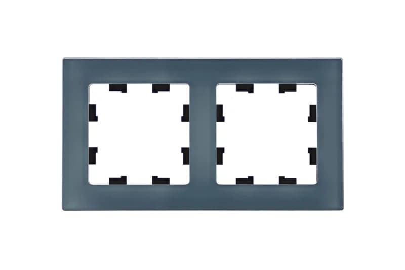 Рамка двойная Atlasdesign Nature, натуральное стекло грифель