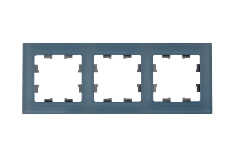 Рамка тройная Atlasdesign Nature, натуральное стекло грифель