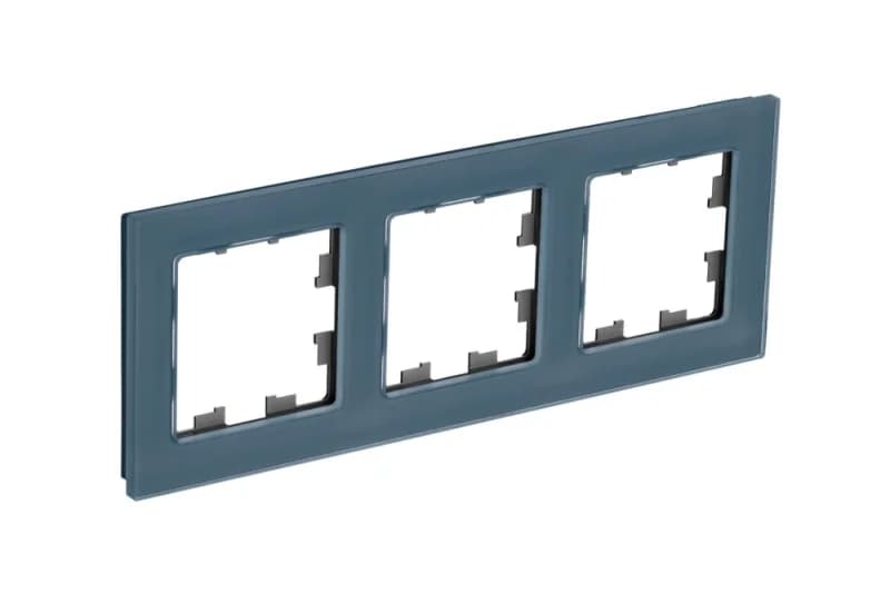 Рамка тройная Atlasdesign Nature, натуральное стекло грифель