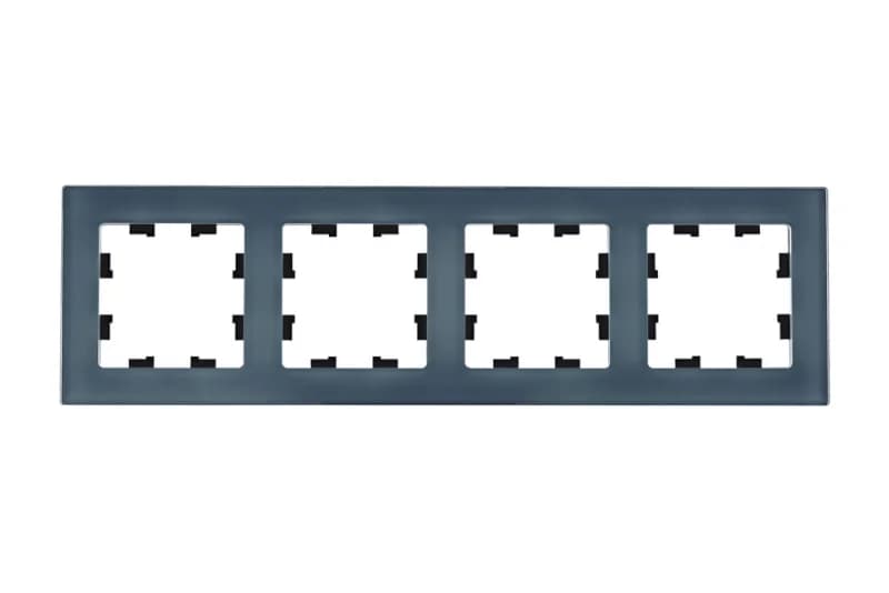 Рамка четверная Atlasdesign Nature, натуральное стекло грифель