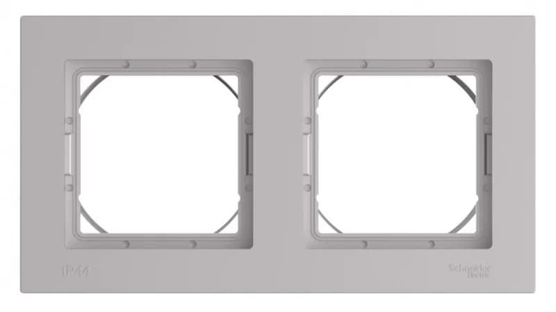 Рамка двойная IP44 Atlasdesign, алюминий