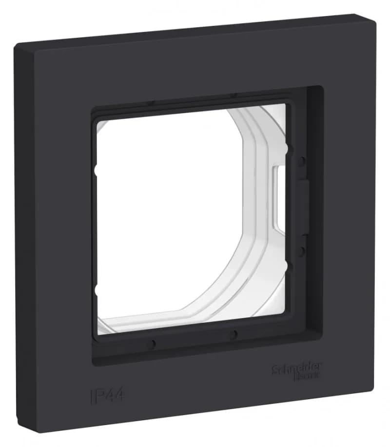 Рамка одинарная IP44 Atlasdesign, карбон