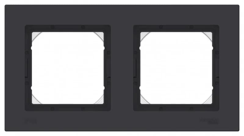 Рамка двойная IP44 Atlasdesign, карбон