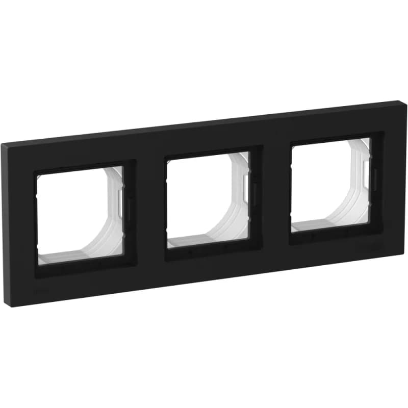 Рамка тройная IP44 Atlasdesign, карбон