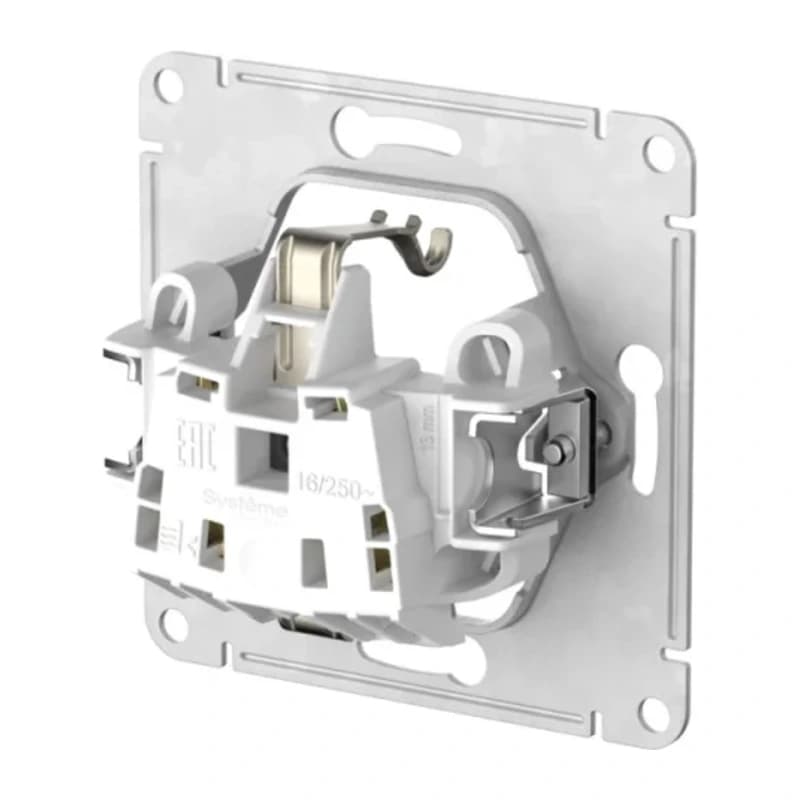 Розетка с заземлением со шторками и крышкой Atlasdesign 16А IP44, быстрозажим. клем., карбон