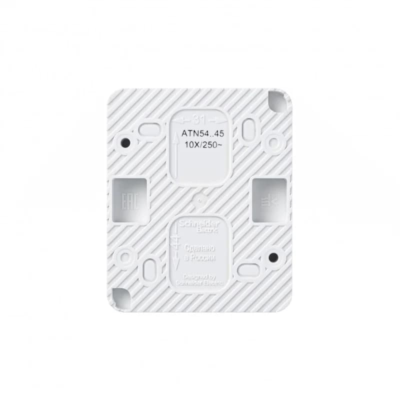 Розетка с заземлением со шторками накладная, 16А/250B IP54 Schneider AtlasDesign Profi54 белый