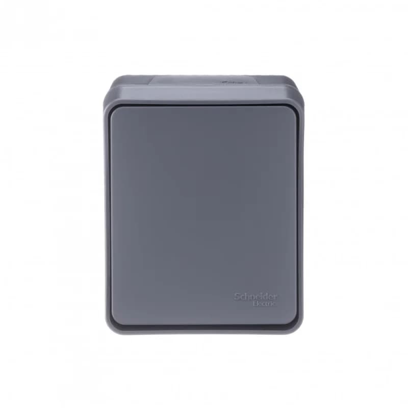 Переключатель 1-клавишный накладной 10А IP54 Schneider AtlasDesign Profi54 антрацит